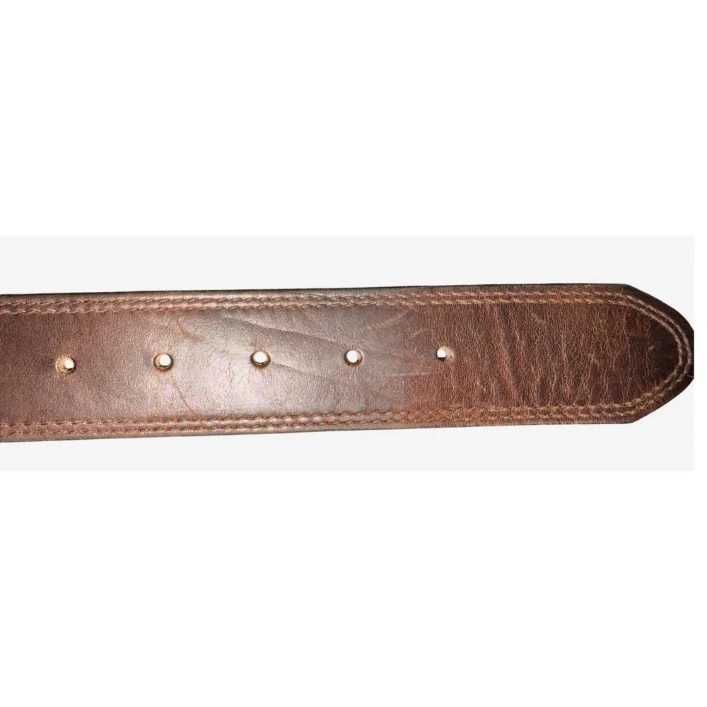 Red Wing Brown Leather Belt‎ Brass Buckle USA Made Heritage Workwear Size 46